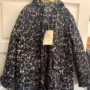 All weather outdoor hooded orla Kiley patterned coat